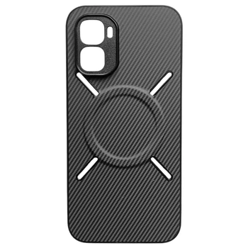 Чехол Carbon Shield with Ring для Infinix GT 50 Pro с поддержкой беспроводной зарядки black
