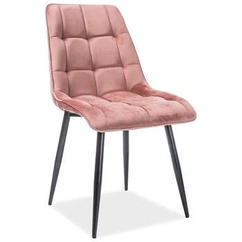 Стул в гостиную/кухню Chic Velvet Signal черный/античная роза (металл/ткань BLUVEL 52) (CHICVCRA52)