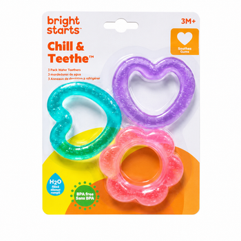 Прорізувачі для зубів Bright Starts Chill & Teethe 3 Pack Water Teethers, охолоджувальні, 3 шт., 3+ місяці