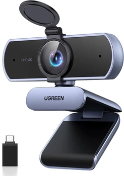 Веб-камера UGREEN 4K Ultra HD з мікрофоном та захисною кришкою
