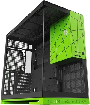 Корпус Geometric Future Model 5 Glass Black/Green (GEO-M5-BNV)