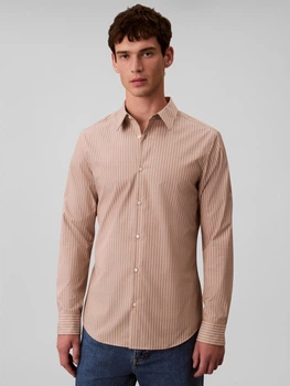 Рубашка хлопковая мужская Calvin Klein 316003814 XL Бежевая (1160300873)
