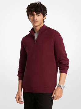Свитер на молнии мужской Michael Kors 915269448 3XL Бордовый (1160327283)