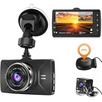 Відеореєстратор Enaxon B-T25 Full HD 1080P GPS 170° 2 камери 3" дисплей