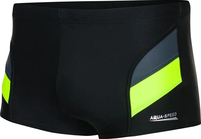 Плавки-боксеры Aqua Speed ARON 7140 трикотаж LYCRA XTRA LIFE XXXL черный, желтый