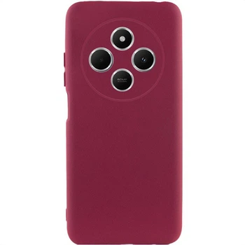 Чохол-накладка TPU GETMAN Liquid Silk Full Camera для Xiaomi Redmi 14C / Poco C75 , силіконовий протиударний кейс із захистом камери та корпусу Marsala