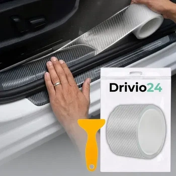 Захисна карбонова плівка для порогів дверей автомобіля 3 м Drivio24 + ракель