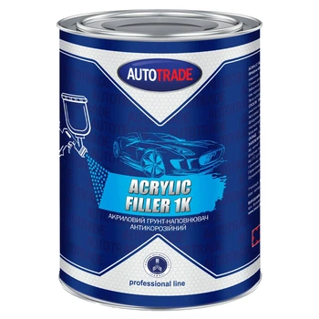 Грунт антикоррозийный серый матовый 1 л Краска Autotrade