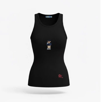Жіноча майка Polo Ralph Lauren Anagram Tank Top Bear чорна розмір L (RL24001.3L)