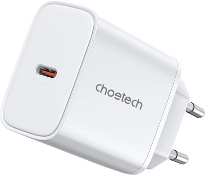 Сетевое зарядное устройство CHOETECH PowiX USB-C PD 45W Mini Wall Charger White (PD3042-EU-WH)