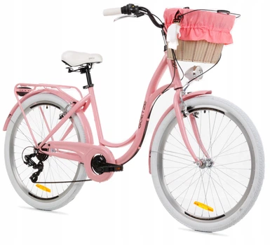 ЖІНОЧИЙ МІСЬКИЙ ВЕЛОСИПЕД Goetze Mood 24 LIGHT ЖІНОЧИЙ SHIMANO BASKET