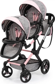 Коляска для ляльок-близнюків Bayer Design Xeo Twin Сіра (4003336267334)