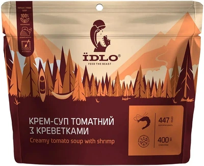 Суп ЇDLO томатный с креветками сублимированный для полевых условий без консервантов 65 г