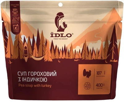 Суп ЇDLO гороховый с индейкой быстрое приготовление натуральный без консервантов и ГМО