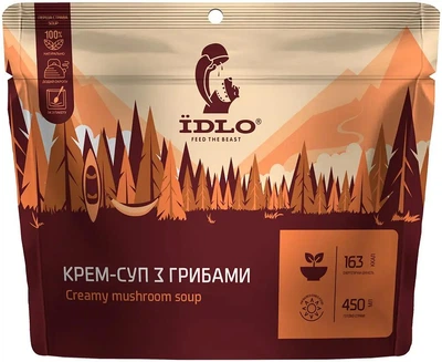 Крем-суп ЇDLO грибной сублимированный для походов без мяса натуральный 60 г