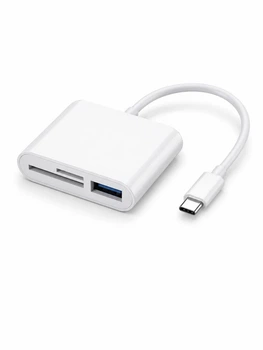 Картридер/Перехідник для Type-C на USB та SD/TF Card Reader адаптер для USB-C на флешку та SD TF