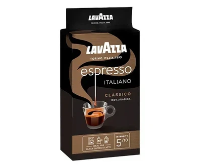 Кофе молотый Lavazza Espresso 250 г | Натуральный итальянский кофе 100% Арабика | Насыщенный вкус и аромат
