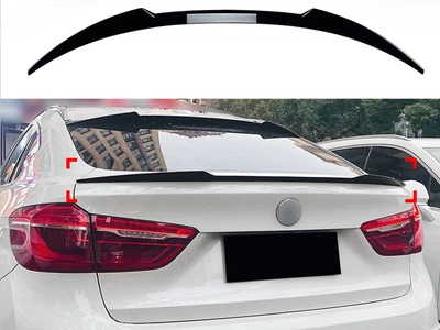 Спойлер лип на багажник BMW X6 F16 ABS пластик, цвет черный глянец для BMW X6 F16 2014-2018 (9119)