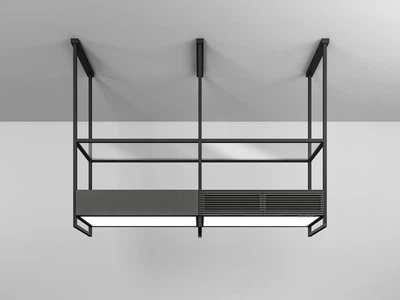 Потолочная островная вытяжка Elica OPEN SUITE SUPERIOR BL MAT/F/160 Черный матовый