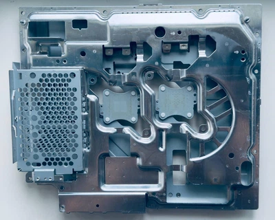 Средняя часть корпуса (металлическая) Sony PlayStation 3 FAT CHECHG-04, черная, Б/У