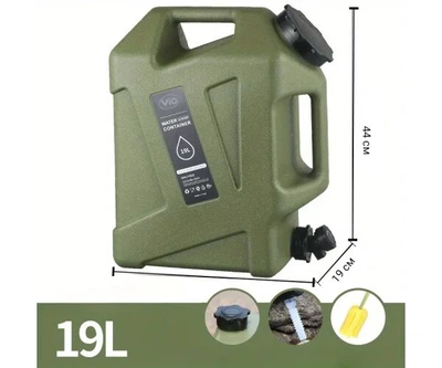 Бутель Каністра 19 л для води з краном та ручкою, зелена, ViO PET-TG 19L