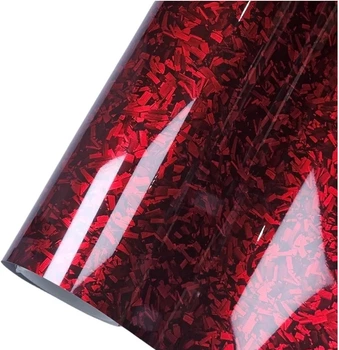 Защитная виниловая пленка для авто мотоцикла ширина 10 см длина 150 см Flower Carbon Red