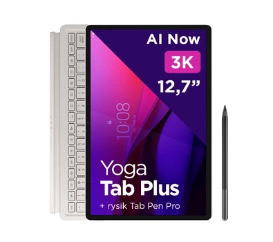 Планшет Lenovo Yoga Tab Plus 12,7" TB520FU 16/512ГБ Wi-Fi Перловий + Клавіатура + Ручка