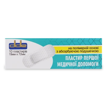 Пластир Didie на полімерній основі 19х72 мм 10 шт.