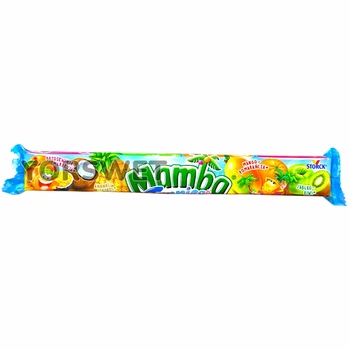 Жувальні цукерки Storck Mamba Tropics зі смаком тропічних фруктів 106 г (4*26.5 г) (0212)