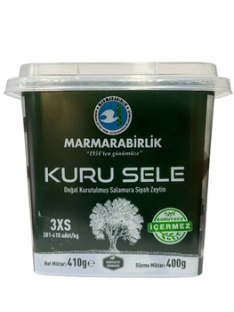 Оливки чорні Marmarabirlik Kuru Sele 3XS сухого посолу 400 г Туреччина