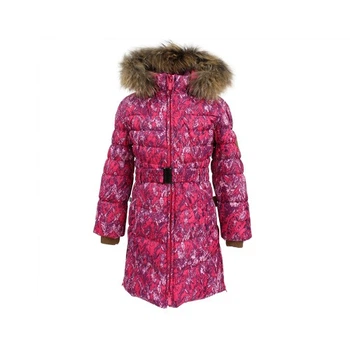 Пальто дитяче Huppa YASMINE 12020055 фуксія з принтом 104 (4741468561776) Huppa 4741468561776 1064409
