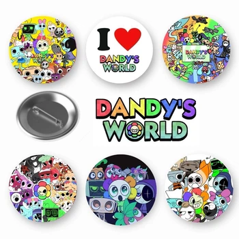 Набір закатних значків Dandy's world Roblox У світі Денді Роблокс 6 шт (ЗН10138)