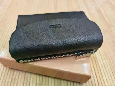 Женский складной кожаный кошелек маленький BALISA черный AR-692