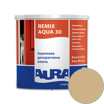 Емаль акрилова Aura Luxpro Remix Aqua 30 RAL 1001 (бежевий) напівматова 0.75 л