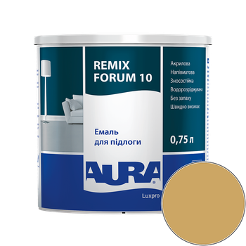 Эмаль акриловая для пола Aura Luxpro Remix Forum 10 RAL 1001 (бежевый) полуматовая 0.75 л
