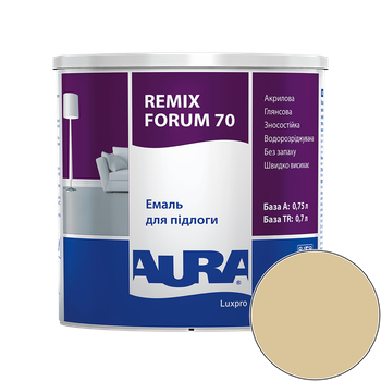 Эмаль акриловая для пола Aura Luxpro Remix Forum 70 RAL 1014 (слоновая кость) глянцевая 0.75 л