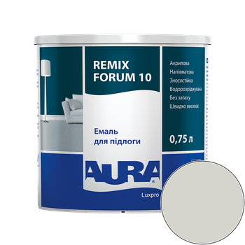 Емаль акрилова для підлоги Aura Luxpro Remix Forum 10 RAL 9002 (сіро-білий) напівматова 0.75 л
