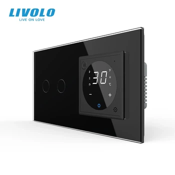 Умный терморегулятор LIVOLO программируемый черный закаленное стекло с управлением с телефона