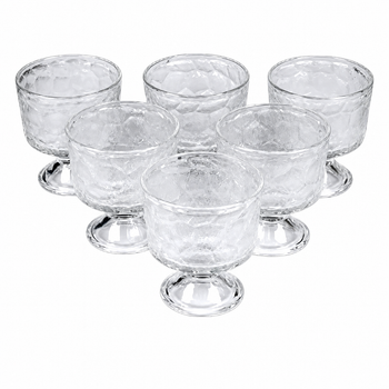 Набір креманок для десертів Frost R41338 6 шт 300 мл фактурне скло Прозорий