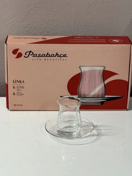 Набор стаканов с блюдцами Pasabahce 6 шт. по 145 мл(TO-00-00008469-TO)