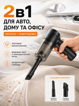 Пылесос автомобильный аккумуляторный воздуходувка автопылесос беспроводной портативный ручной для сухой уборки мини автопылесосы для салона автомобиля дома с насадками фильтром