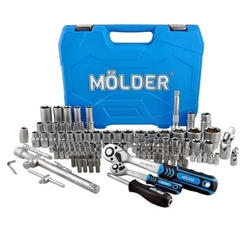 Набор инструментов Molder 1/2", 1/4", 3/8" 72Т, CR-V 219 предметов