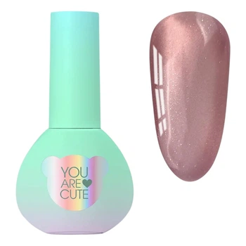 Гель-лак котяче око YOU ARE CUTE Color Seoul Cat Eye №2, персико-бежевий, 5 мл
