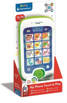 Интерактивный детский смартфон Clementoni Baby Smartphone Touch & Play, музыкальный учебный телефон 12–36 месяцев