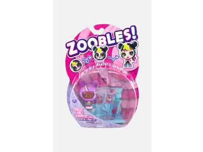 Игровой набор Zoobles Z-Girlz & Happitat 1-Pack Spin Master, фигурка-трансформер с домиком, 5+