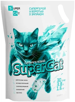Силікагелевий наповнювач Super Cat для котячих туалетів 1.6 кг