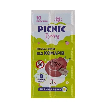 Пластины от комаров Picnic Baby 10 шт для детей без запаха