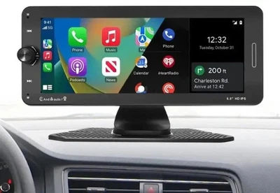 Портативний автомобільний монітор 7 дюймів CarPlay 601W, екран з Android Auto, сенсорний дисплей для авто