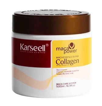 Маска-эссенция Karseell Collagen Hair Mask для глубокого восстановления волос с аргановым маслом Maca Power Collagen 500 мл