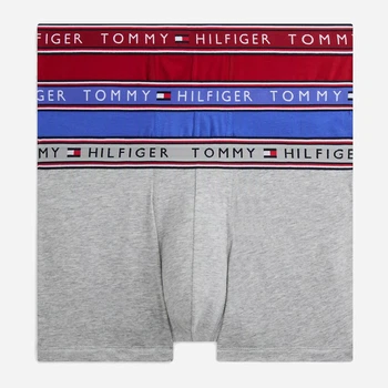 Набір трусів боксерів чоловічих бавовняних Tommy Hilfiger 09T4159-JWY(Poppy) XL 3 шт Синій/Сірий/Червоний (198296937398)